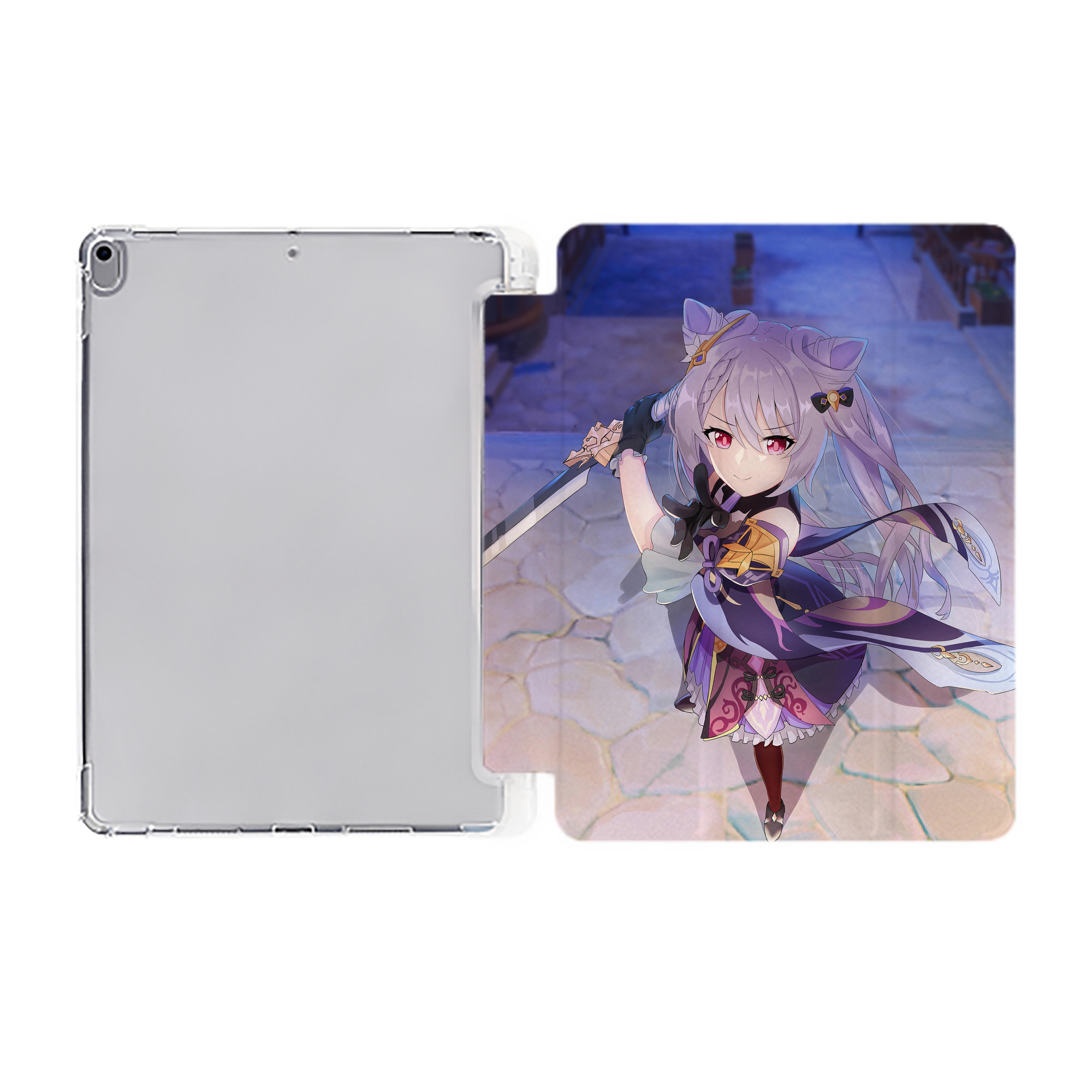 げんし神 genshin IPad ケース ペン収納付き 三つ折りスタンド PUレザー×シリコン 対応機種9.5/10.5/10.9インチ